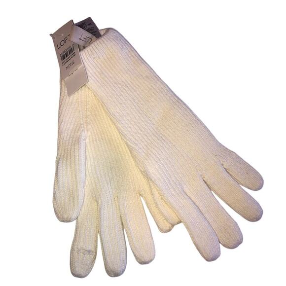 Touch Screen Gloves Scarf Infinity Ruffle Winter White Ivory Coquette Girlie - Picture 2 of 5